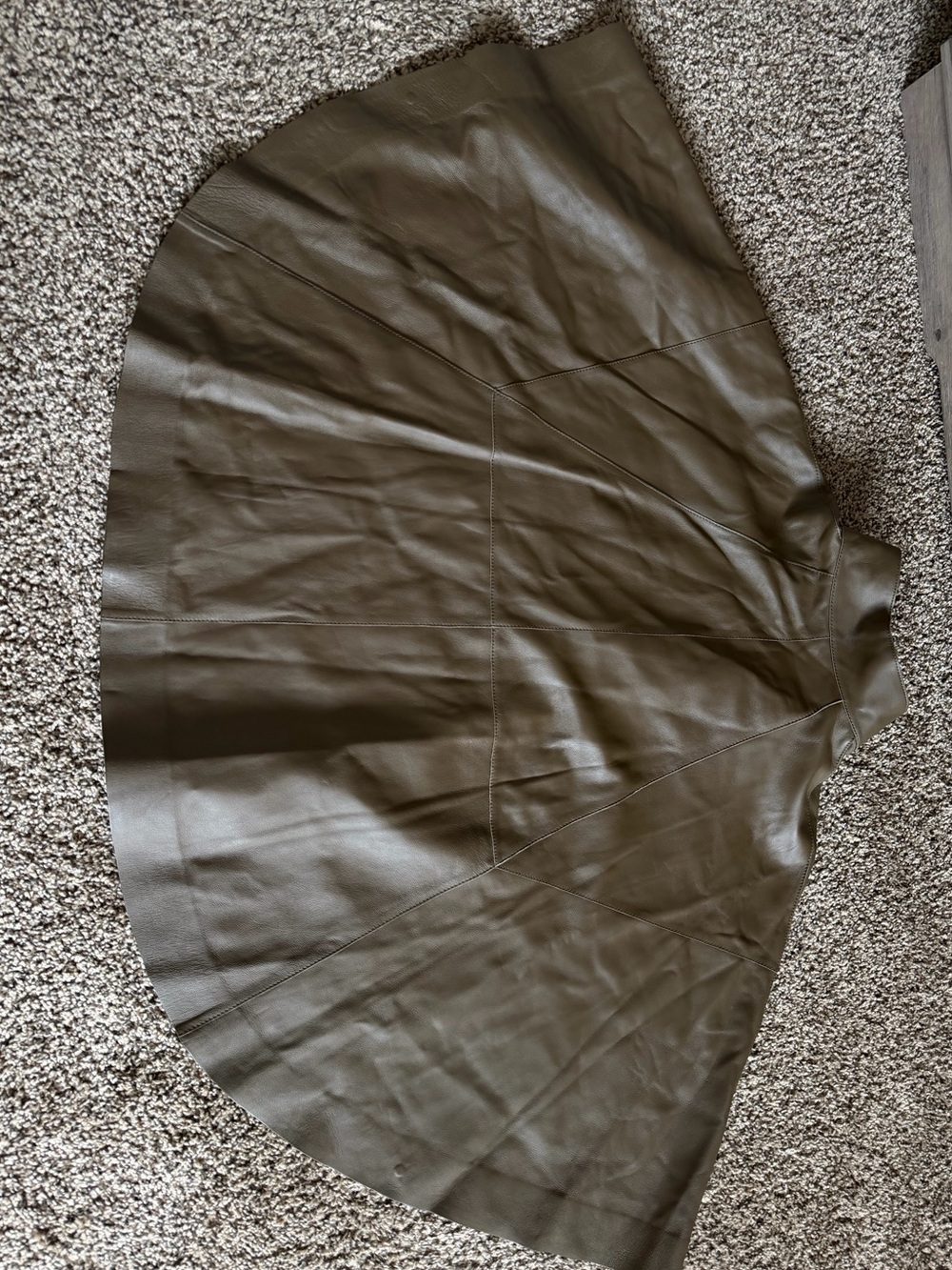 Lafayette 148 Leather Cape Poncho Pullover Brown One Size - Picture 9 of 12